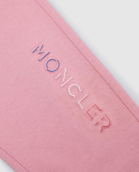 Moncler ENFANT Pink tracksuit with textured logo 8M00024809AG1214