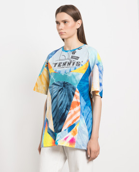 David Koma T-shirt in patchwork technique SS23DK17TS