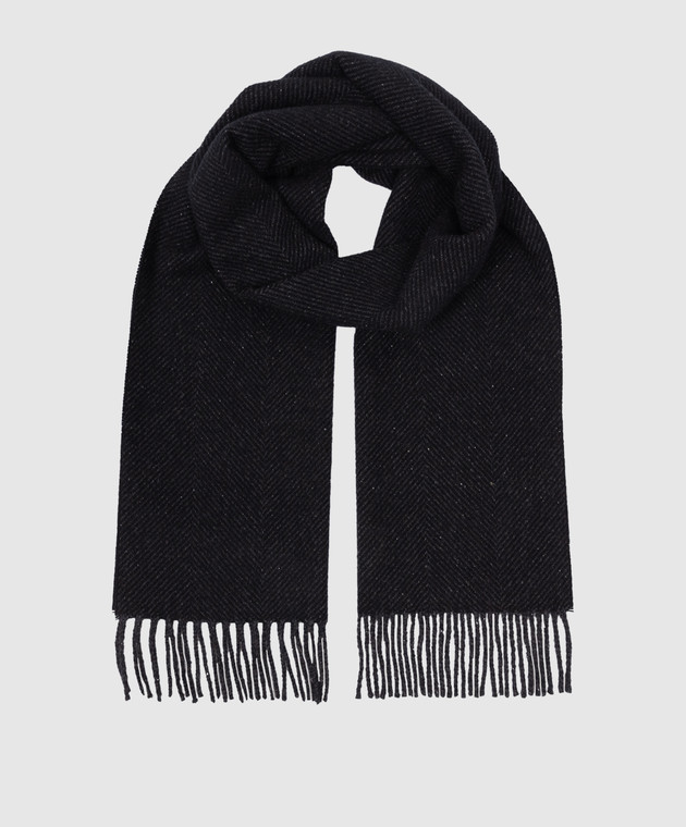 Tom Ford - Black scarf made of wool, cashmere and silk SSD011WHP07