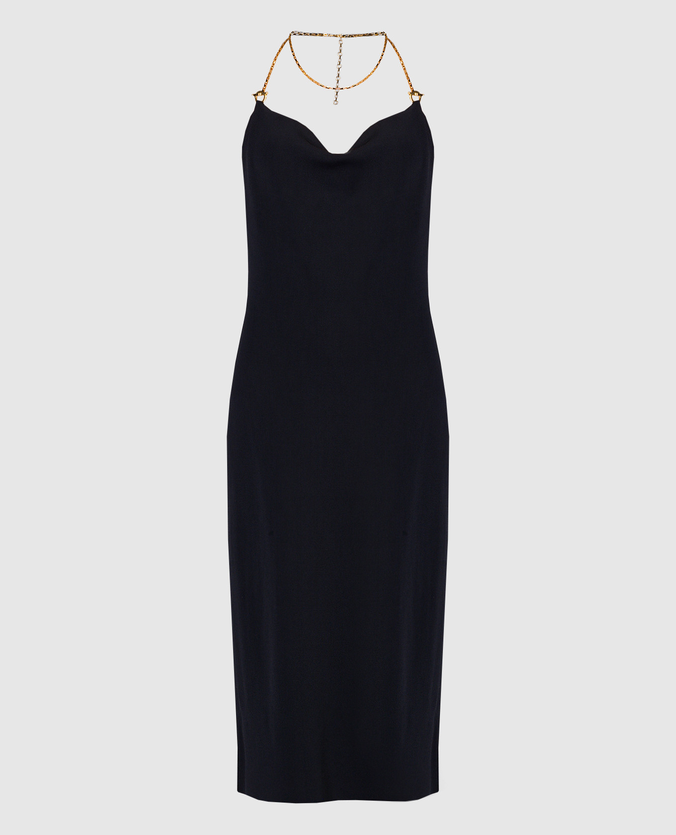 

Black midi dress with a chain Bottega Veneta