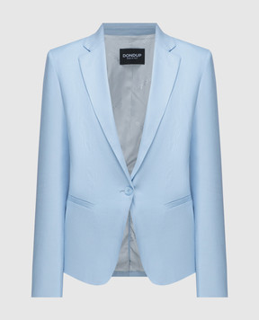Dondup Blue jacket with linen DJ521LS0015DXXX