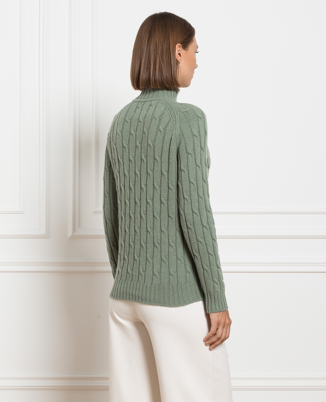

Green sweater made of cashmere in a textured pattern Babe Pay Pls