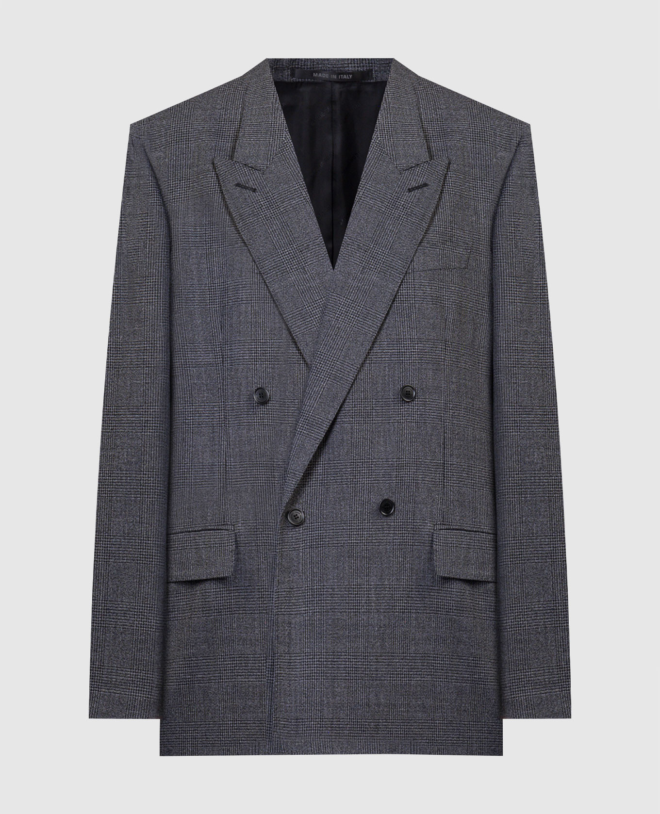

Gray double-breasted woolen jacket Balenciaga, Серый