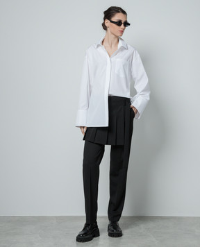 Juun.j Black pants with wool and basque JW4221W005