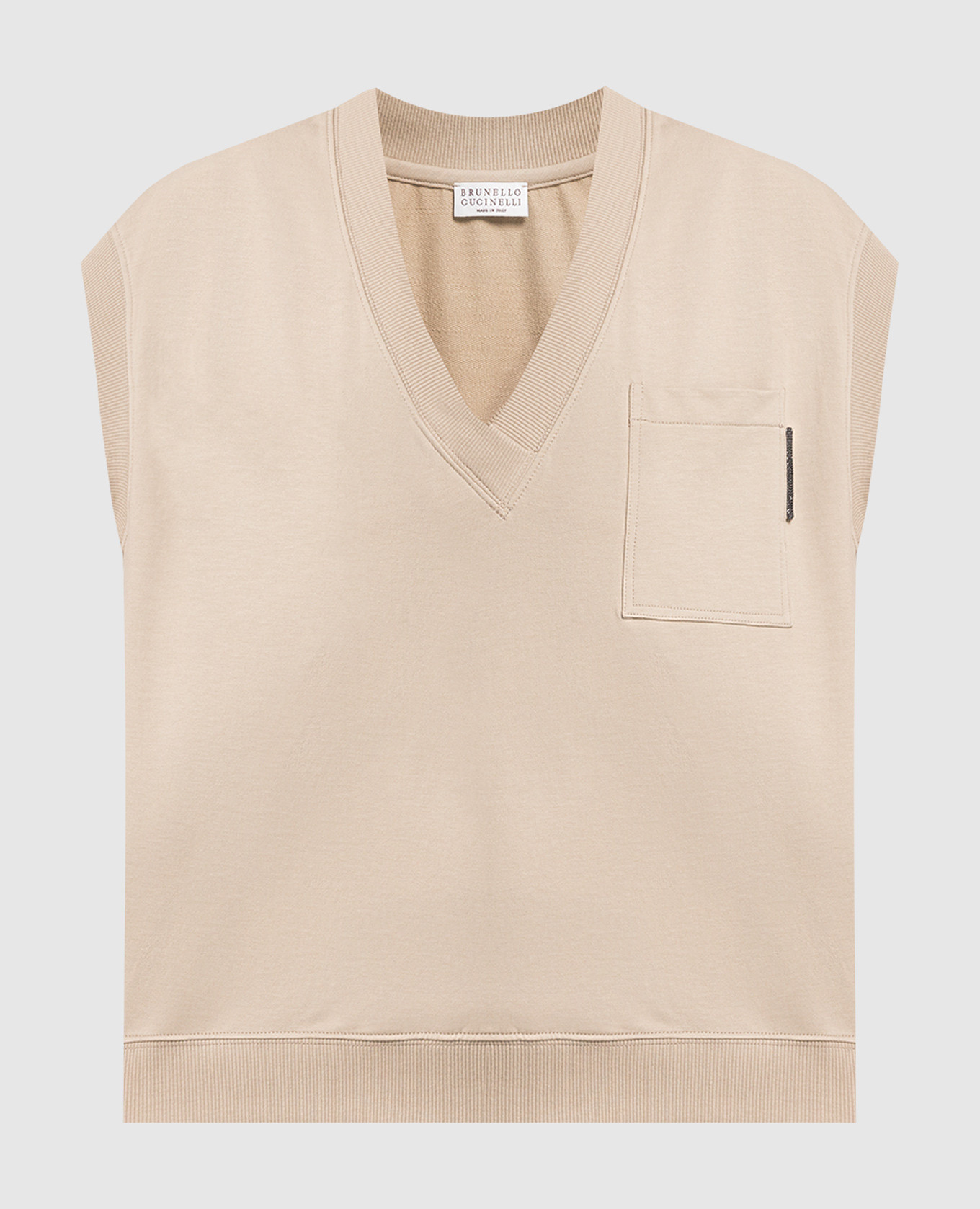 

Brown waistcoat with monil chain Brunello Cucinelli
