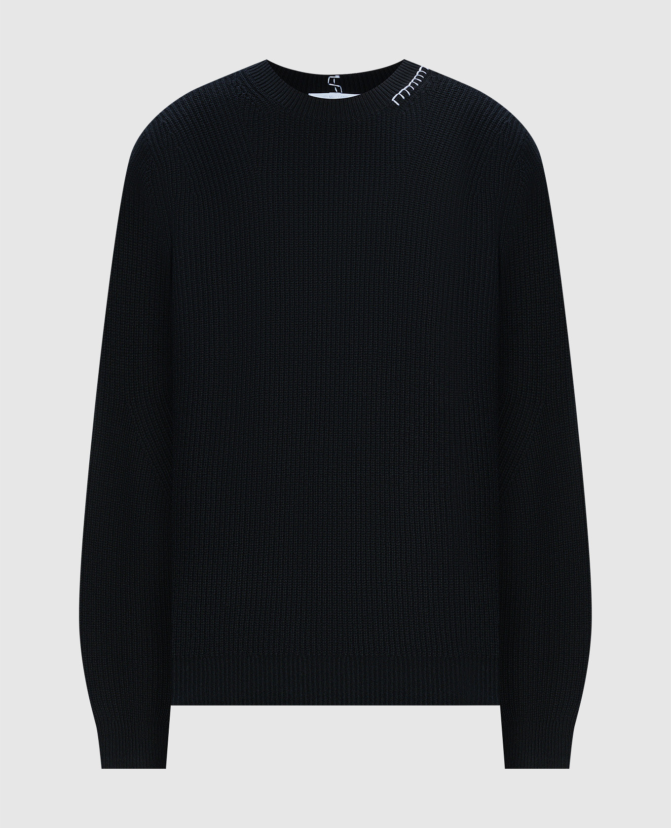 

Black sweater with contrasting embroidery Helmut Lang