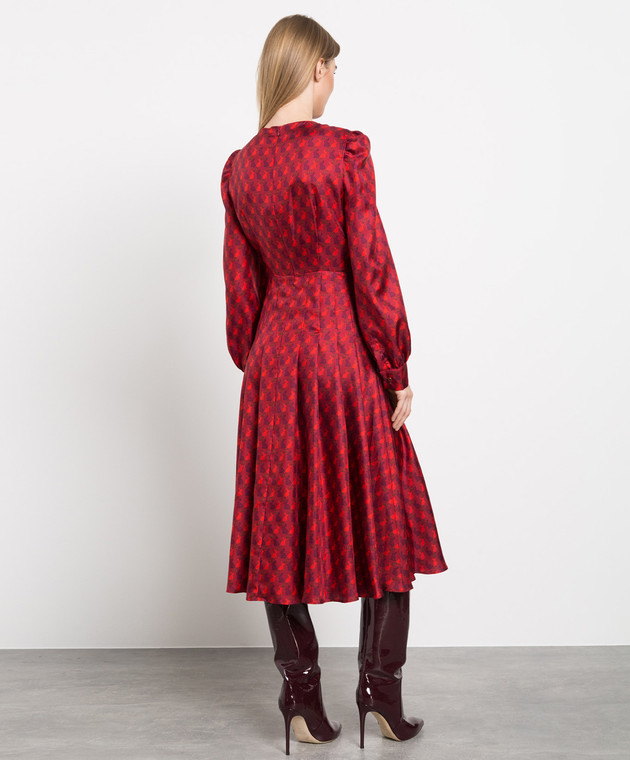 Max Mara Red dress PAREO made of silk with a print PAREO buy with Czech Republic delivery at Symbol