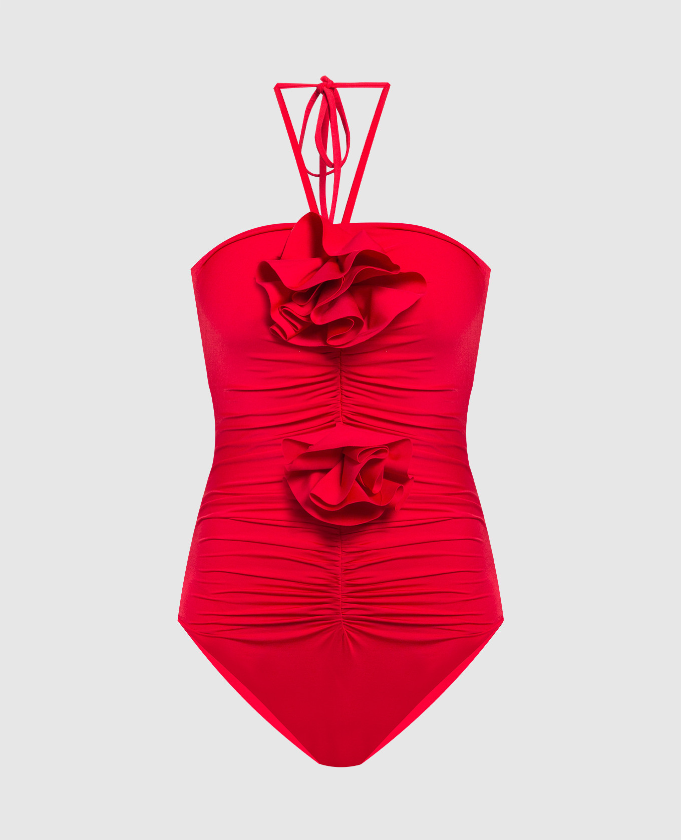 

Red swimsuit with applications Maygel Coronel