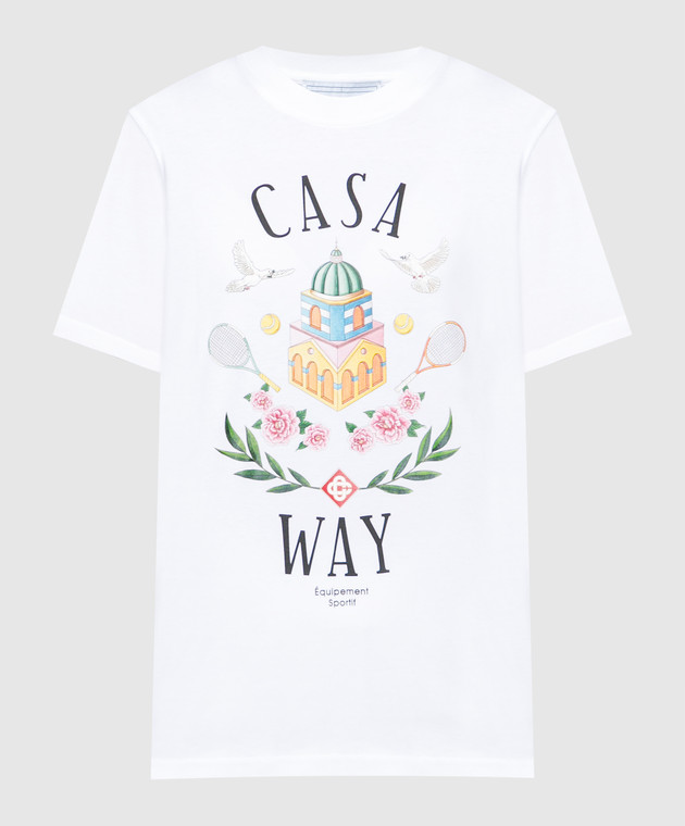 Casablanca - Casa Way white organic cotton T-shirt with