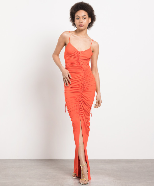 Victoria Beckham - Orange dress with ruffles 1223JDR004598A - shop with European delivery at Symbol Victoria Beckham - Orange dress with ruffles 1223JDR004598A - shop with European delivery at Symbol