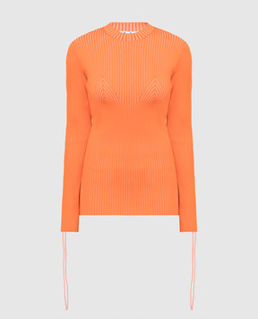Off-White Orange striped jumper OWHE095S23KNI001