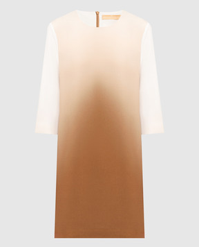 Ermanno Scervino A brown dress with a degraded effect D422Q388BZI