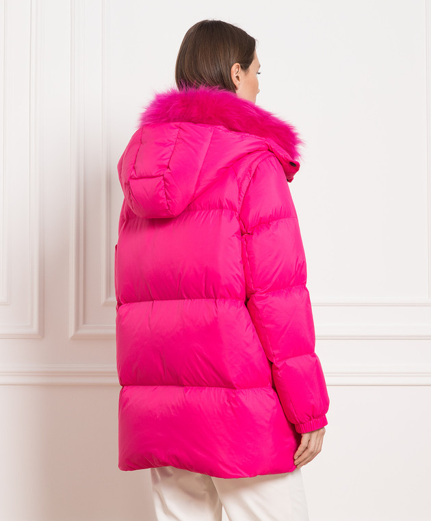 Army coat with pink fur best sale