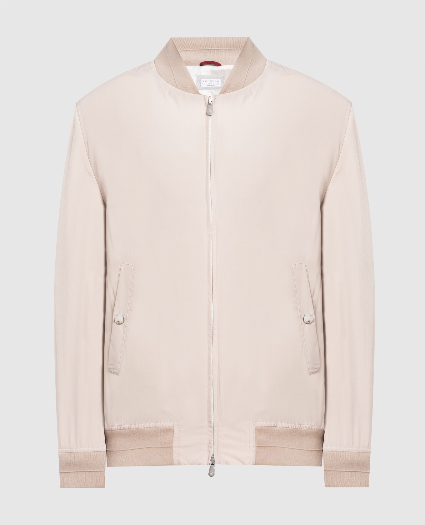 Beige bomber jacket brunello cucinelli