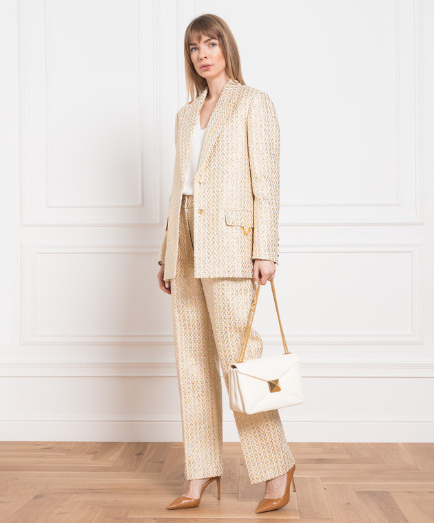 Valentino - V Gold jacket with lurex 2B3CE4G77LS - shop with