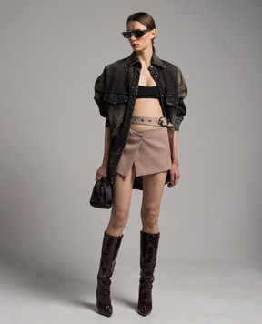 The Attico Beige mini skirt for smell 241WCS182W046