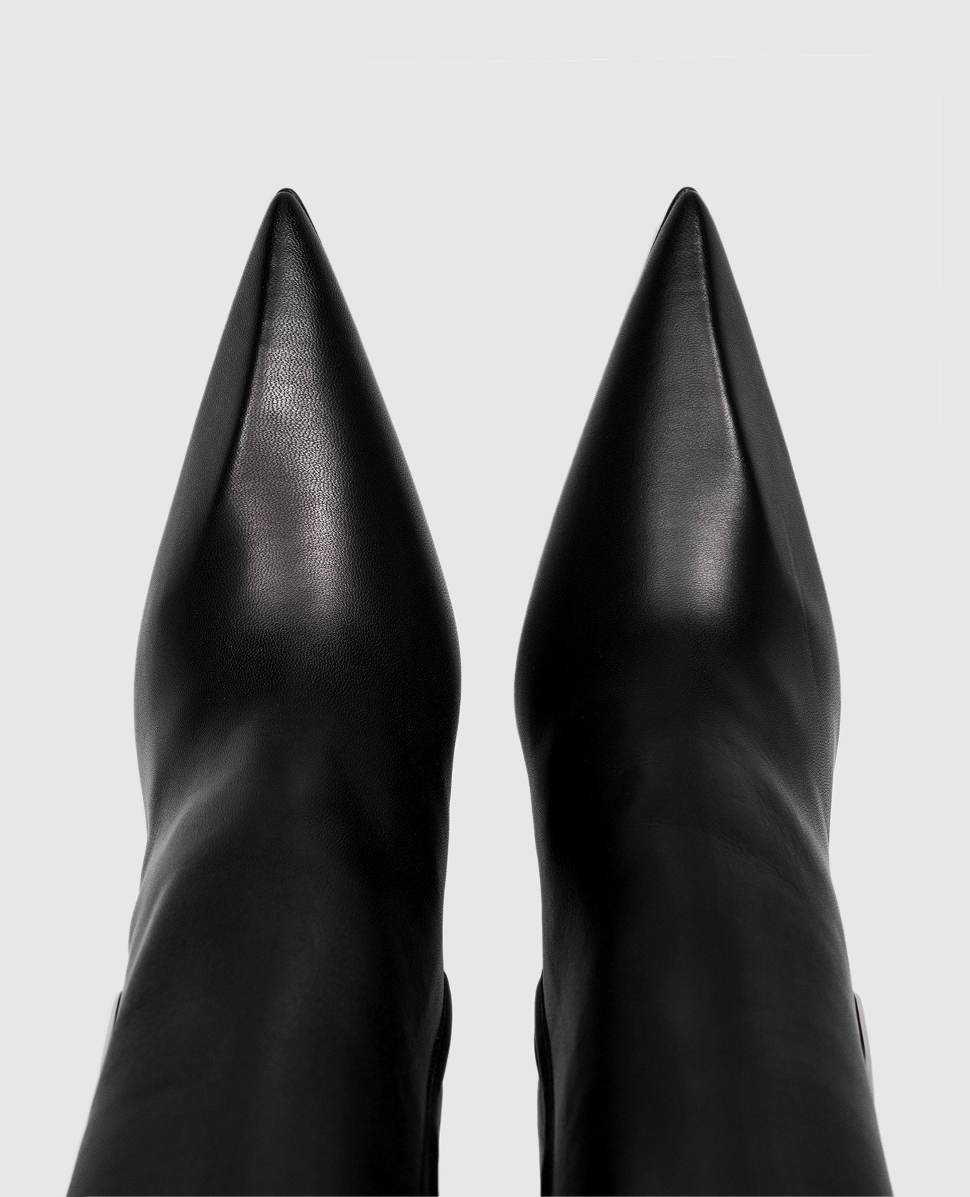 Crescent black leather boots with a metal element Off-White 4