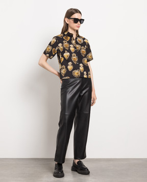 Dolce&Gabbana Black shirt in a print F5G15THS5D8