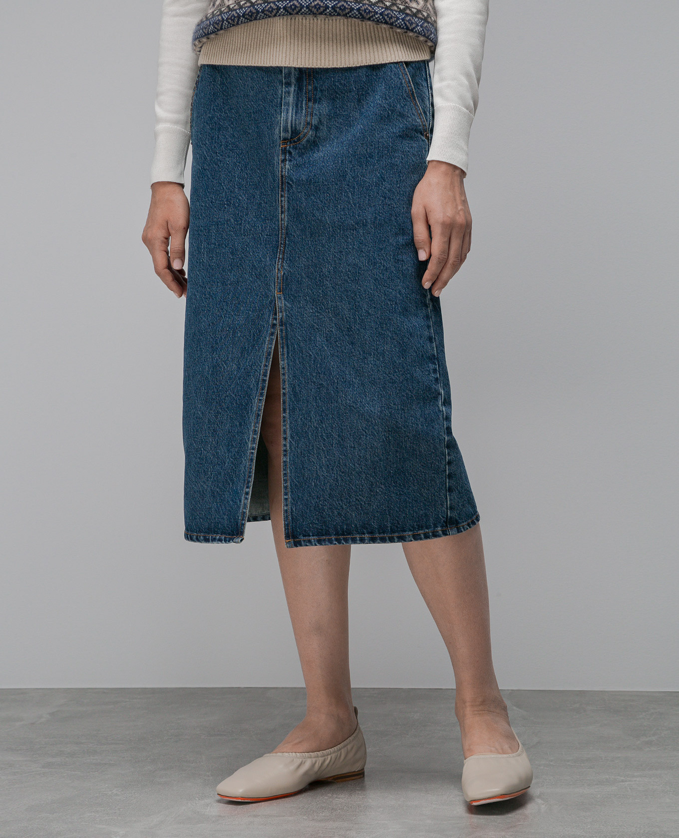 Blue denim skirt CO 3