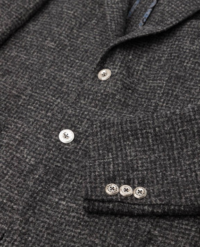 Stefano Ricci Children's dark gray patterned wool blazer Y1RSGD2200WPC01A