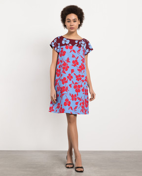 Max Mara Weekend Blue dress Once in a floral print ONCE