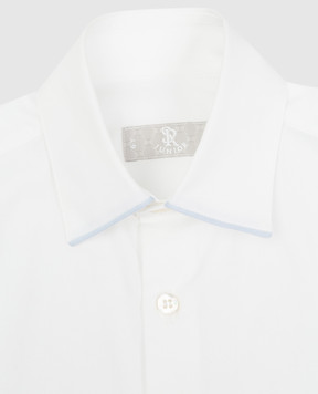 Stefano Ricci Children's white shirt with logo monogram embroidery YC003556M1450