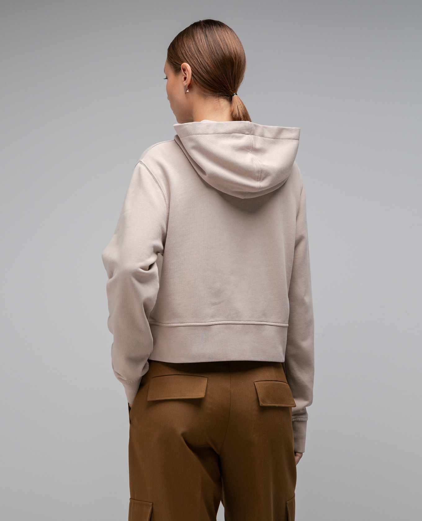 Beige logo hoodie Palm Angels 4