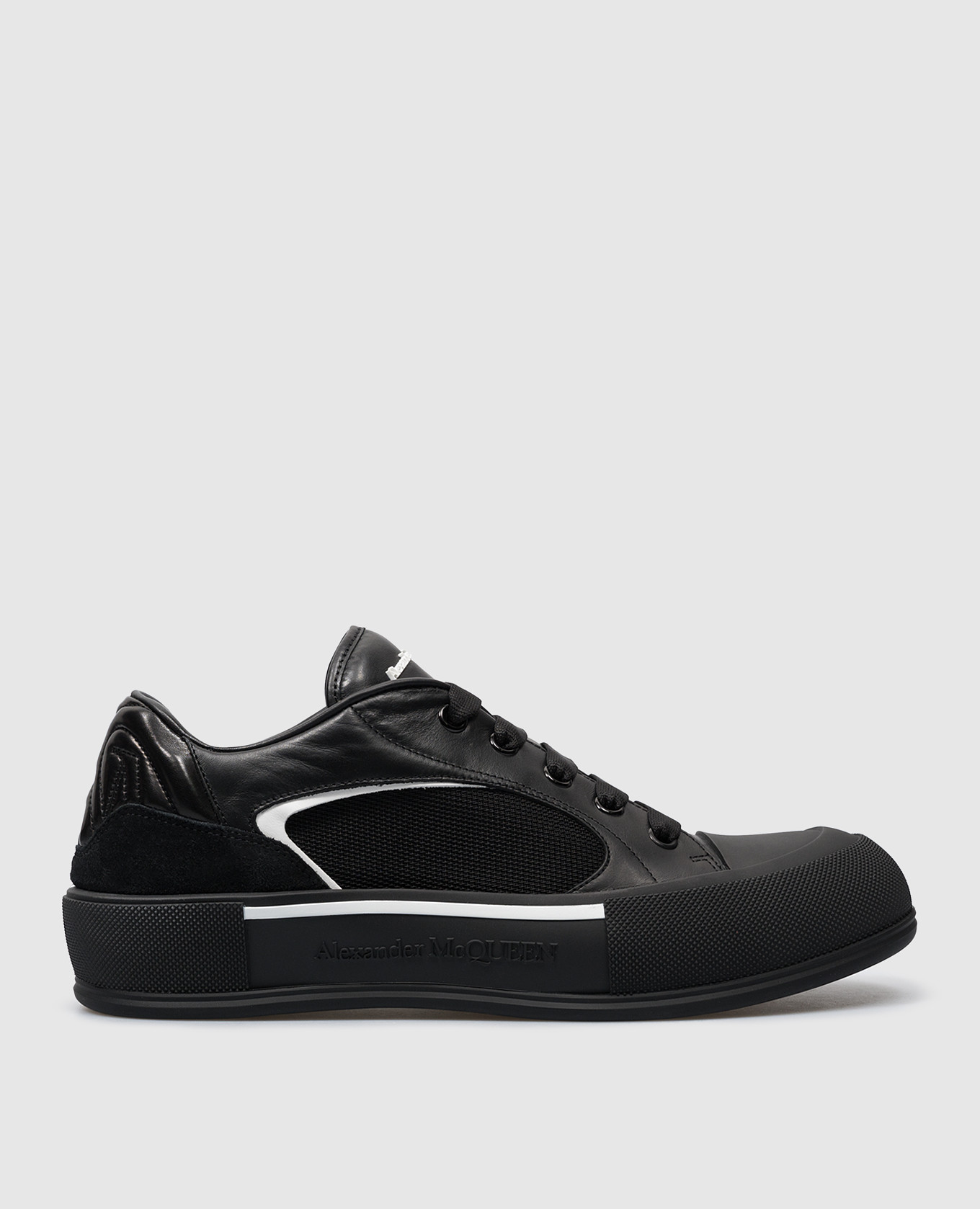 

Black leather Skate Deck sneakers with logo Alexander McQueen