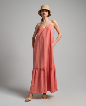 Peserico Pink dress with monil chain S0202001509