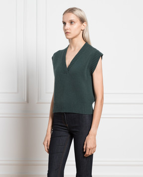 Allude Green vest made of cashmere 23511235
