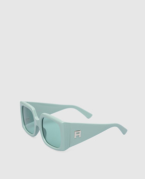 AMBUSH Fhonix green sunglasses with textured logo BERI008F22PLA001