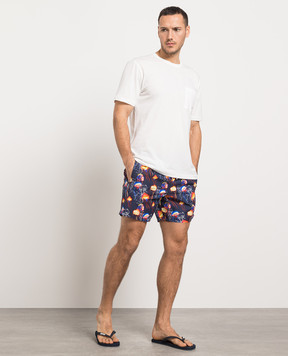 Vilebrequin Moorea blue print swim shorts MOOC3B09