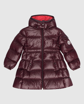 Moncler ENFANT Brouffier children's burgundy down jacket with a logo patch 1C0000868950