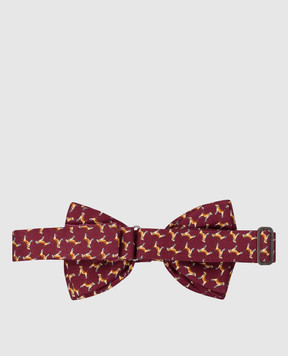 Stefano Ricci Children's burgundy patterned silk butterfly YHN01NG300