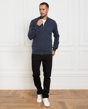 Cashmere&Whiskey Blue cashmere cardigan MU8671312341R