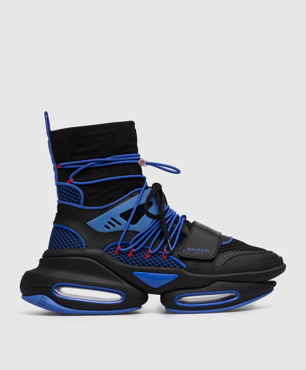 Balmain - Combined B-bold hi-tops with chunky soles YM1VH308TKDR