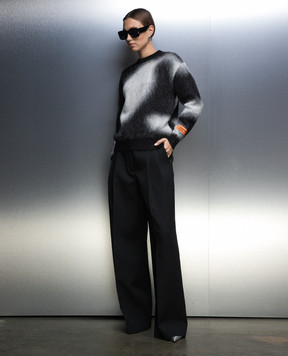 Heron Preston Black sweater in an abstract pattern HWHE016F23KNI001