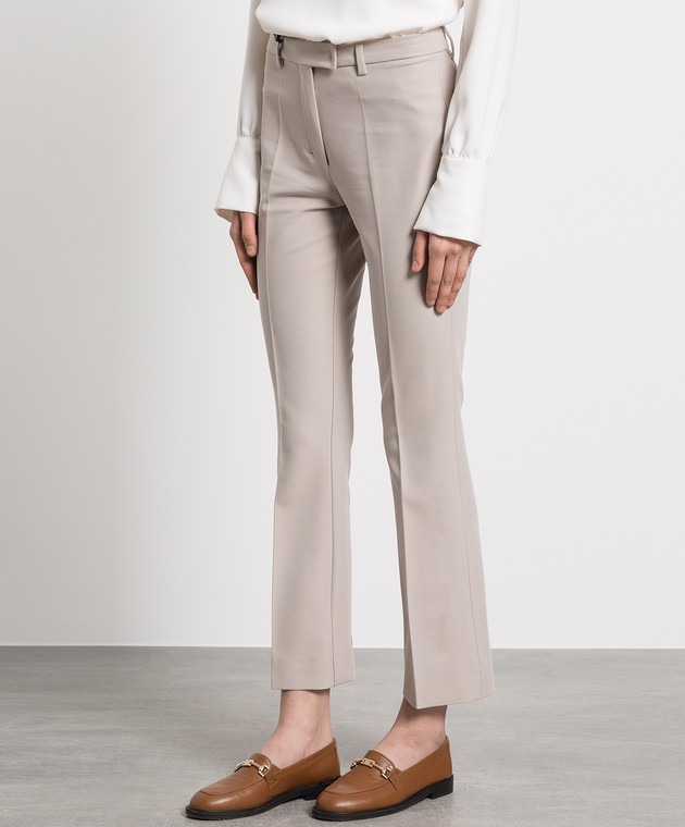 Max Mara Beige Viscose Flared Pants main image 0