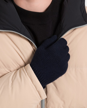 Brunello Cucinelli Blue cashmere gloves M2293118
