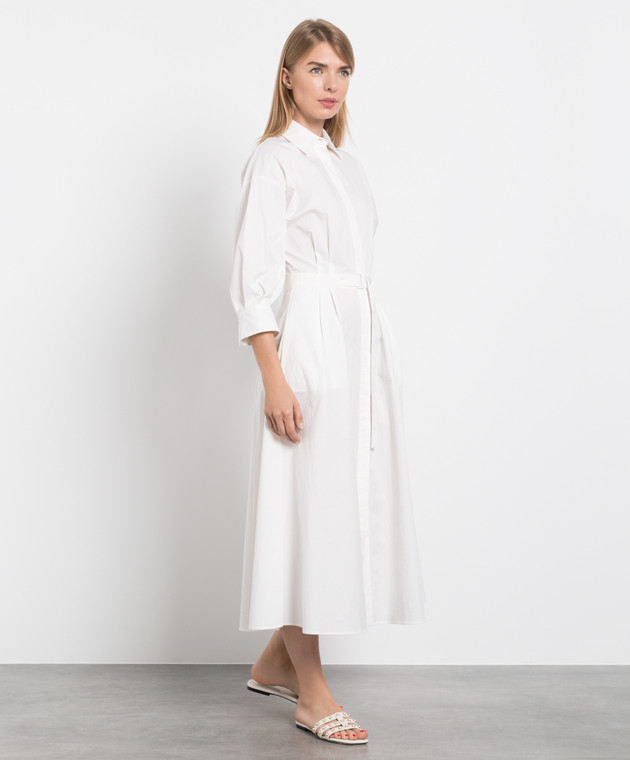 loro piana shirt dress Loro Piana - Irma white midi shirt dress FAM1291