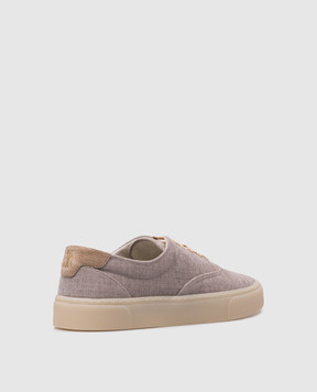 Brunello Cucinelli Beige sneakers with a logo MZUVWSP310