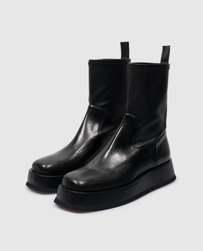 Gia Borghini Black leather boots RHW11N5000