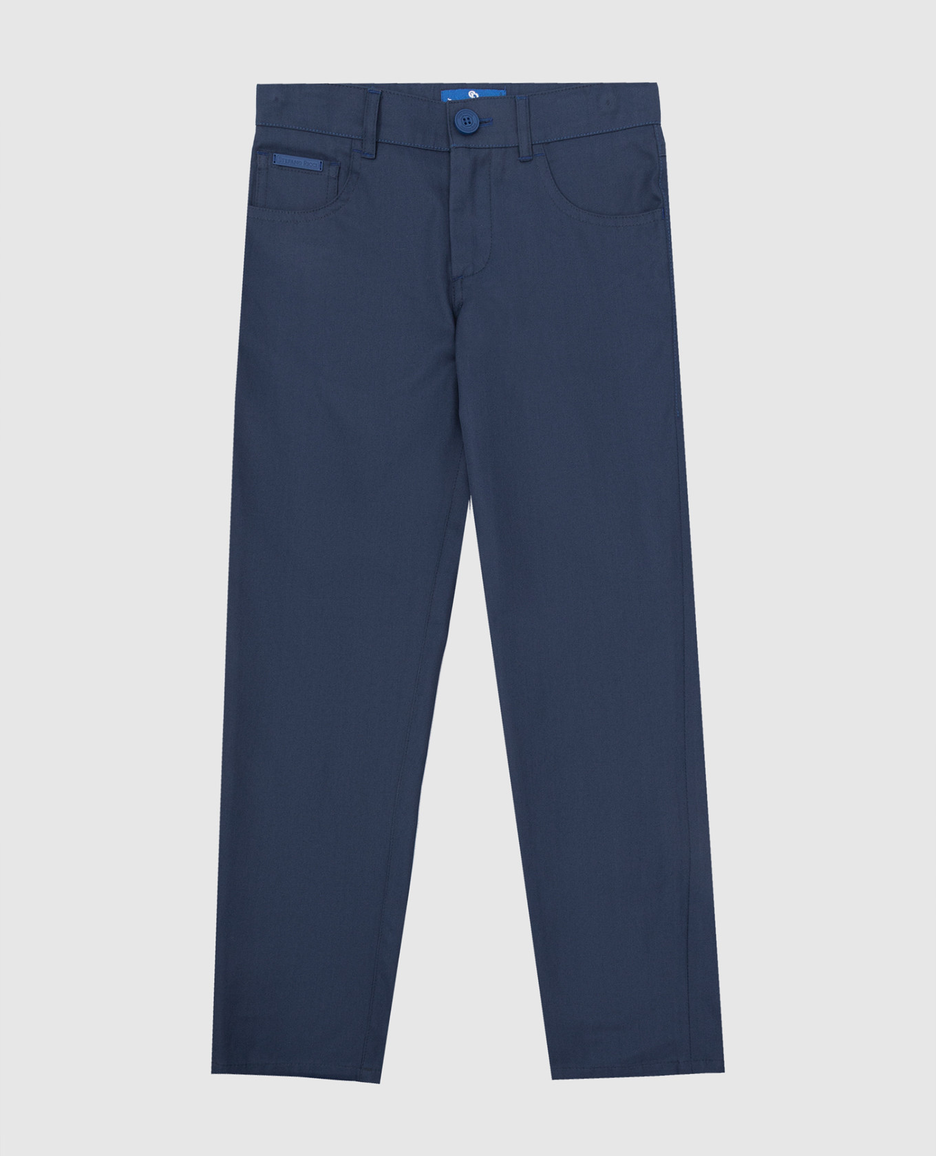 

Baby blue pants with monogram embroidery Stefano Ricci