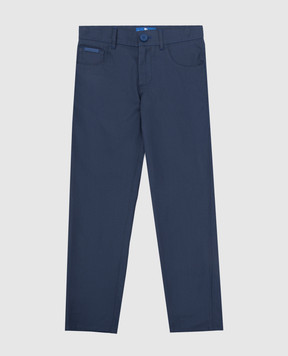 Stefano Ricci Baby blue pants with monogram embroidery YAT9200010CT001D
