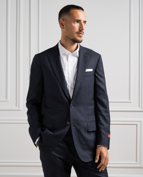 ISAIA Blue suit made of wool 524AFI9168M