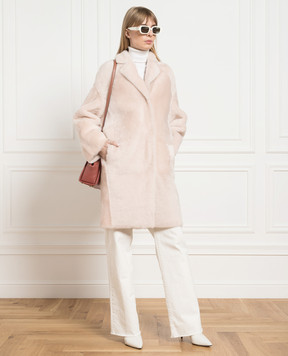 Yves Salomon Pink sheepskin coat 22WYM60594MERL3238