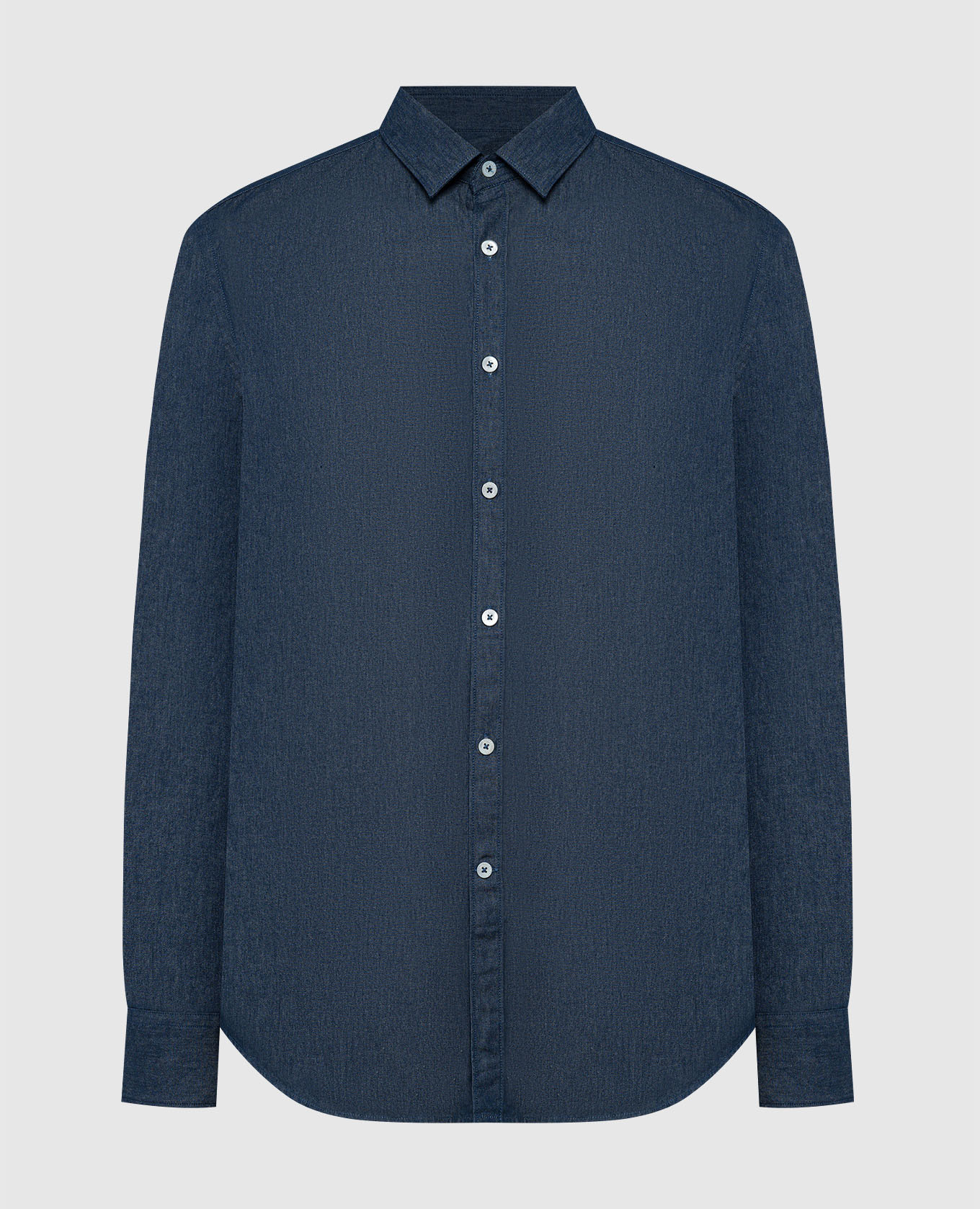 

Blue melange shirt Canali, Синий