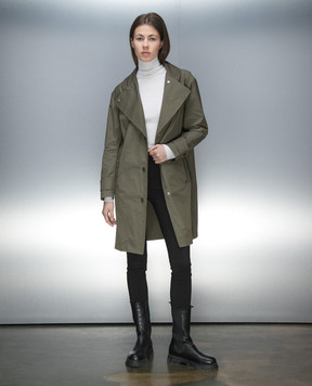 Yves Salomon Khaki raincoat 24EYM04195CTEW