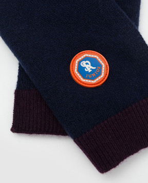 Stefano Ricci Children's dark blue cashmere scarf KY07002SCIY17414