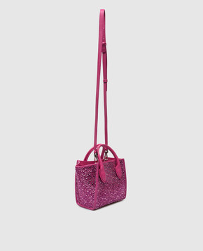 Ermanno Scervino Maggie pink suede bag with crystals D443S352CTUVV